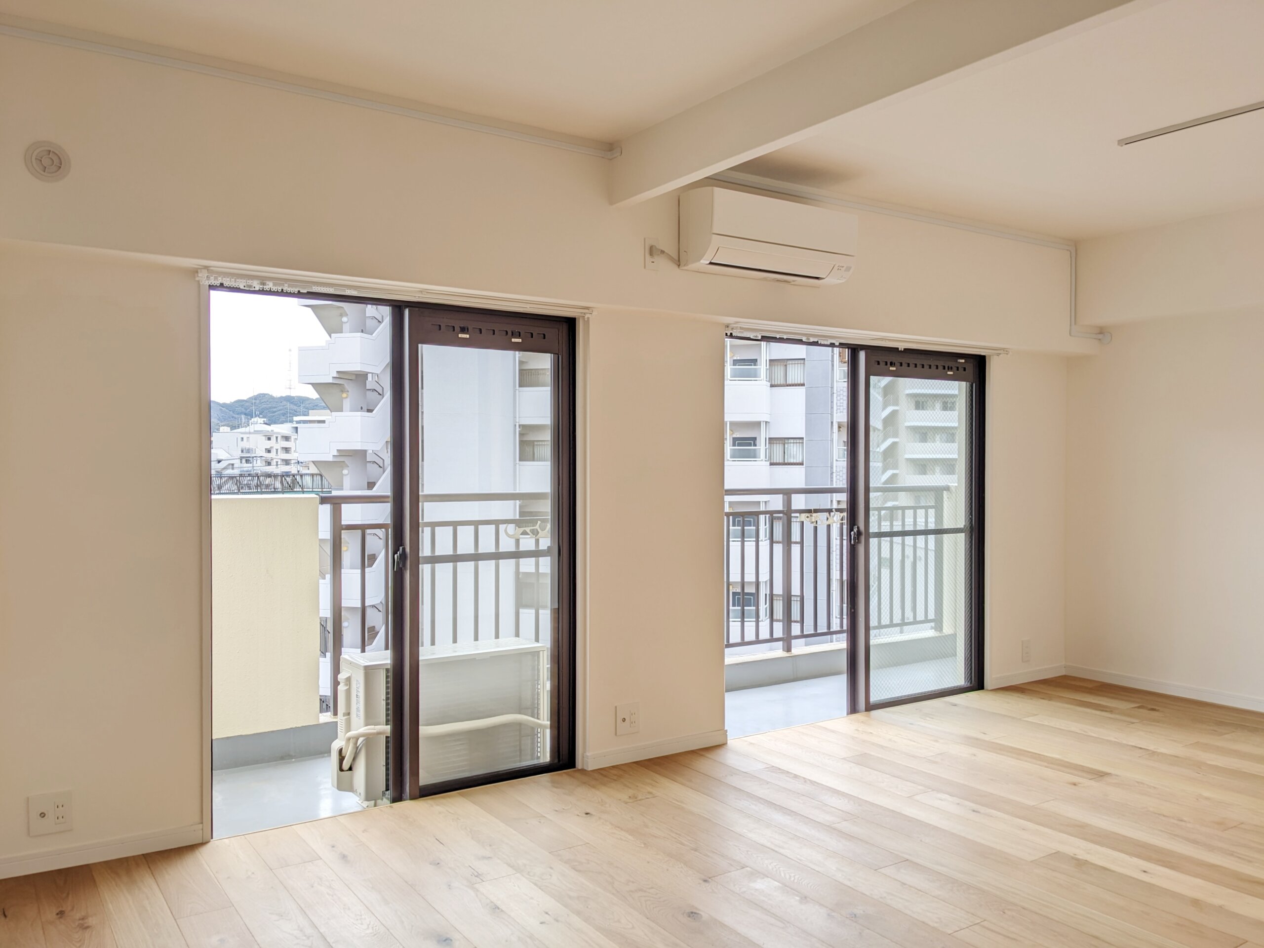 2つの部屋を1部屋にすることで、開放感のある空間に