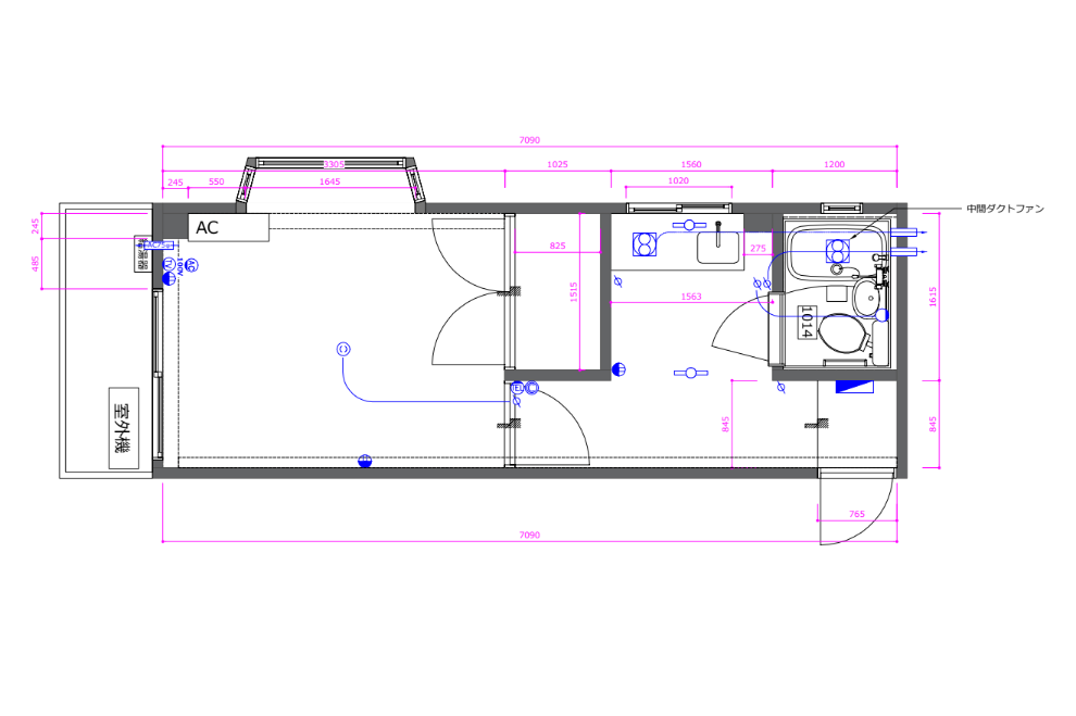 リノベーション前の間取りです。